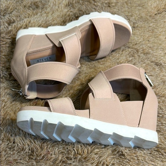 Steven By Steve Madden Strapped Wedge Sandals - Picture 3 of 11